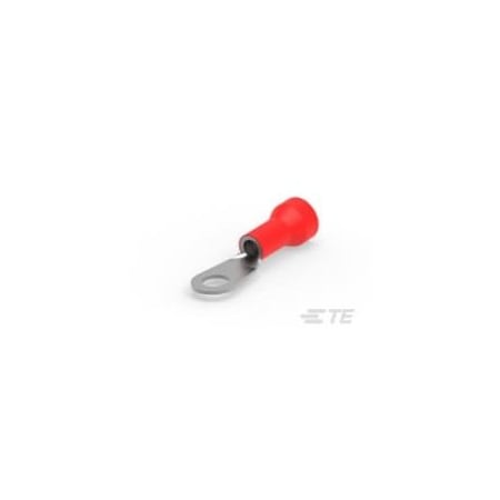 Te Connectivity Ring Terminal, M6 Stud Size, 8 AWG, 600 V, Vinyl Insulated, Red 52041-9